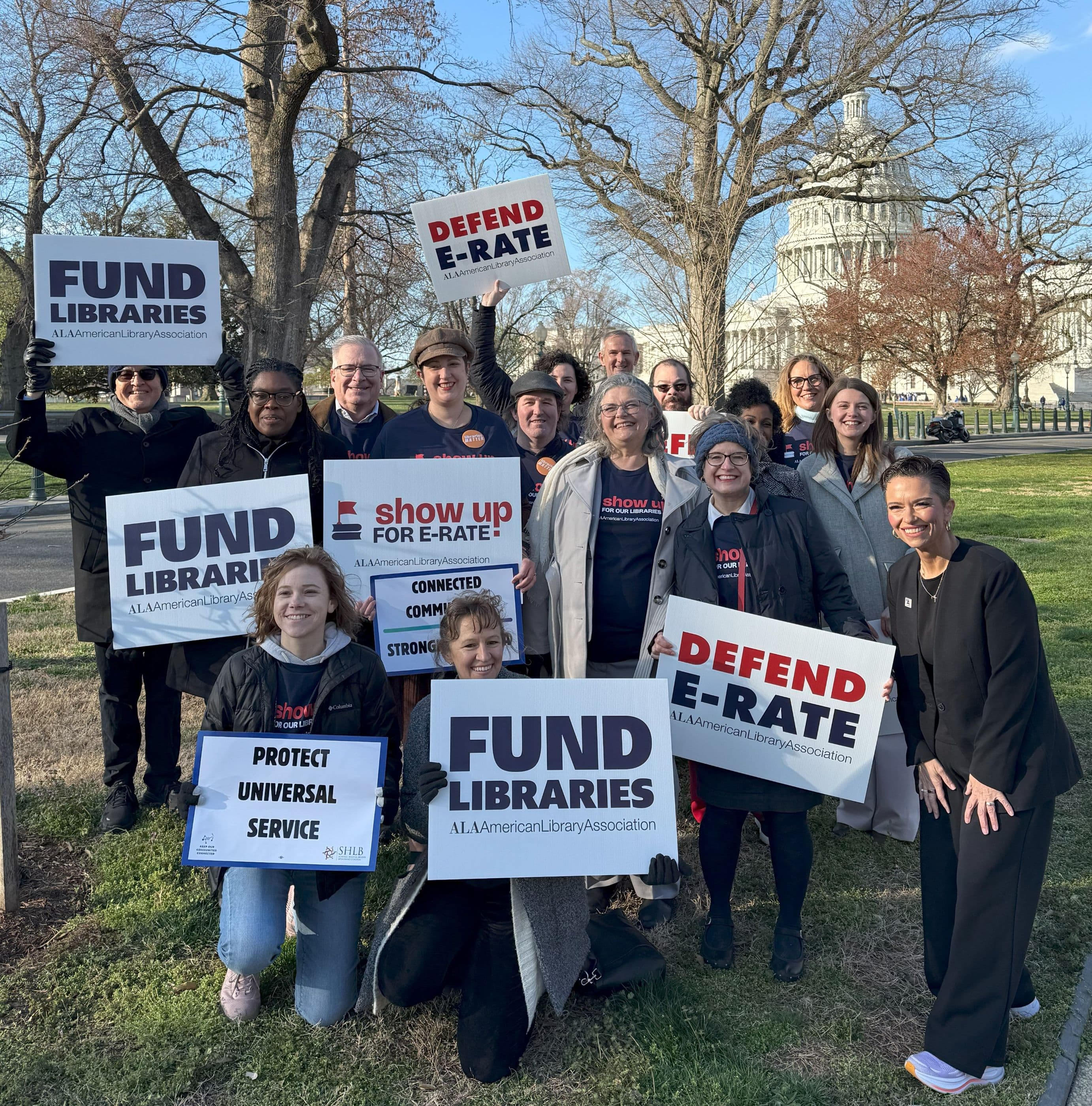 American Library Association advocates rally on Capitol Hill
